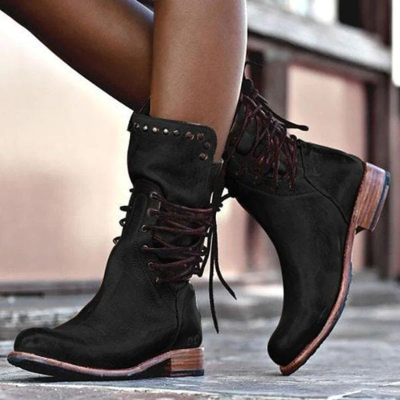 Damen Elegante Komfort Stiefel | Leder