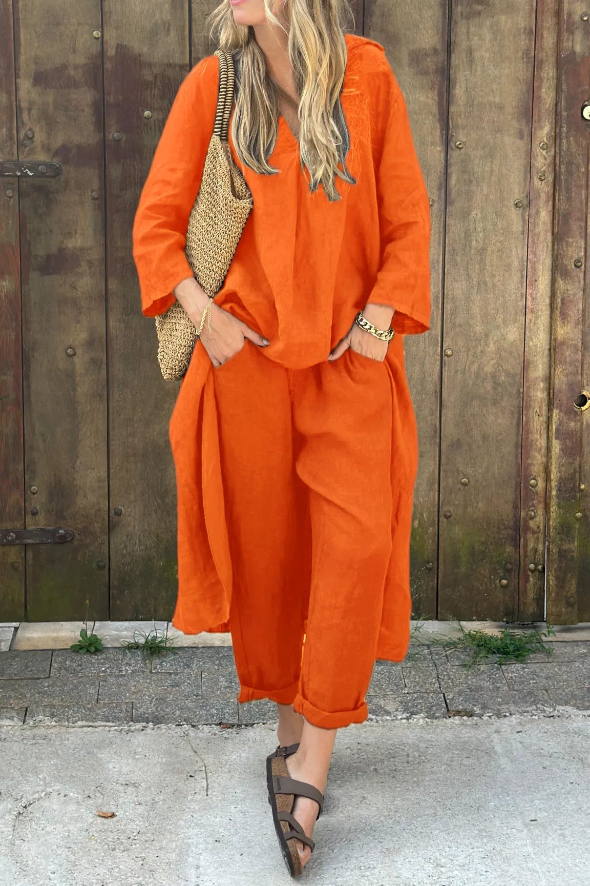 Frauen Elegantes Zweiteiliges Sommer Set | Leicht & Vielseitig