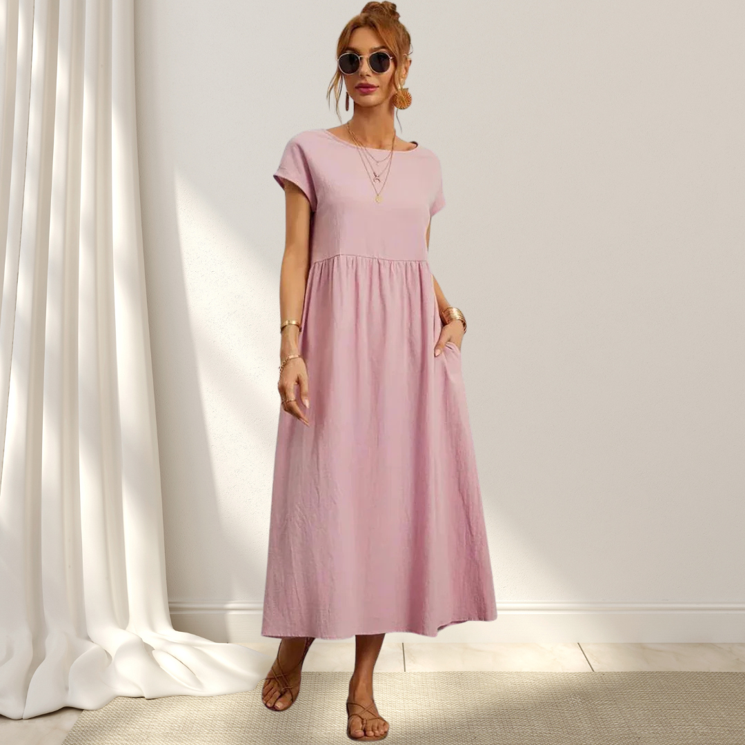 Zara | Luftiges Midikleid Aus Baumwollmix