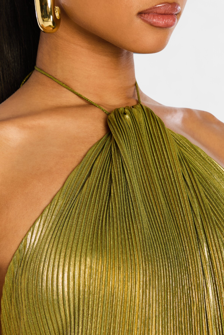 Isla | Elegantes Abendkleid mit Neckholder und Schlitz