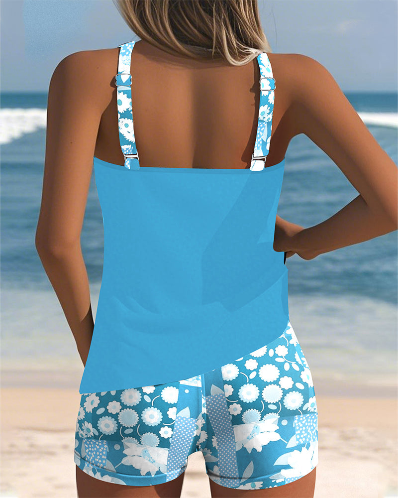 Damen Modisches Tankini Set | Zweiteilig