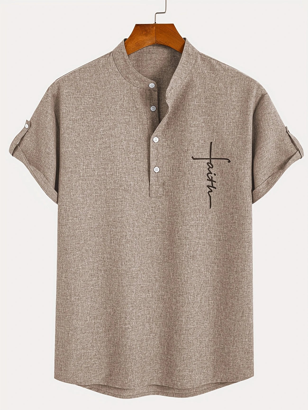 Men’s Kurzarm Stehkragenhemd | Elegant & Leicht