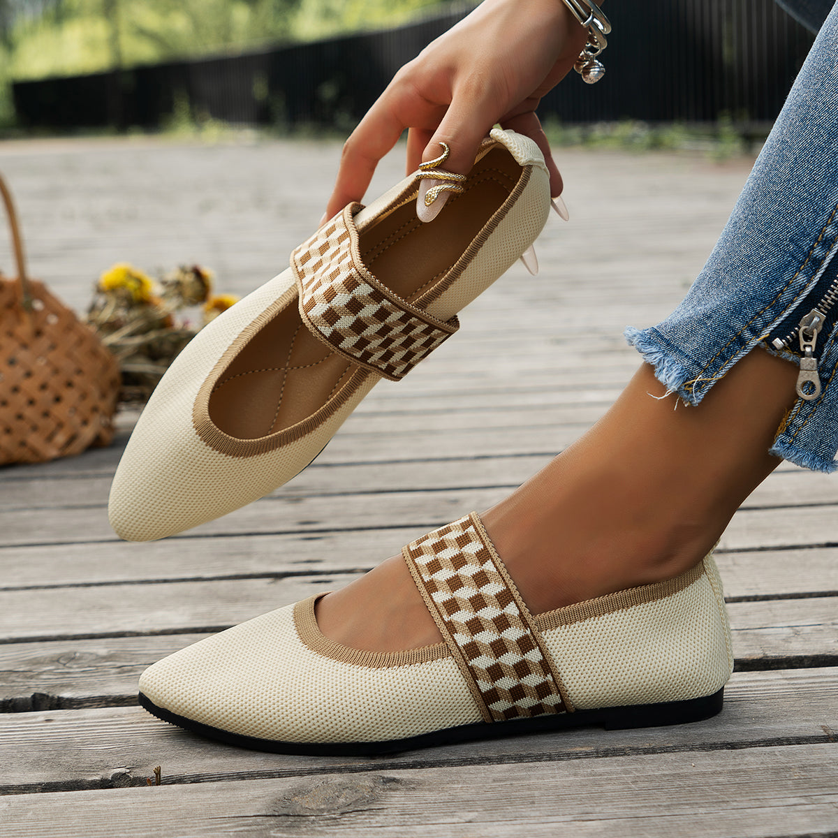Clarise | Handgefertigte Ballerinas Aus Strick