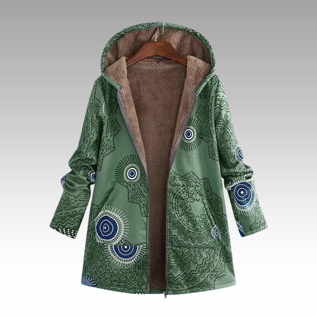 Damen Boho Winterjacke | Warm Gefüttert