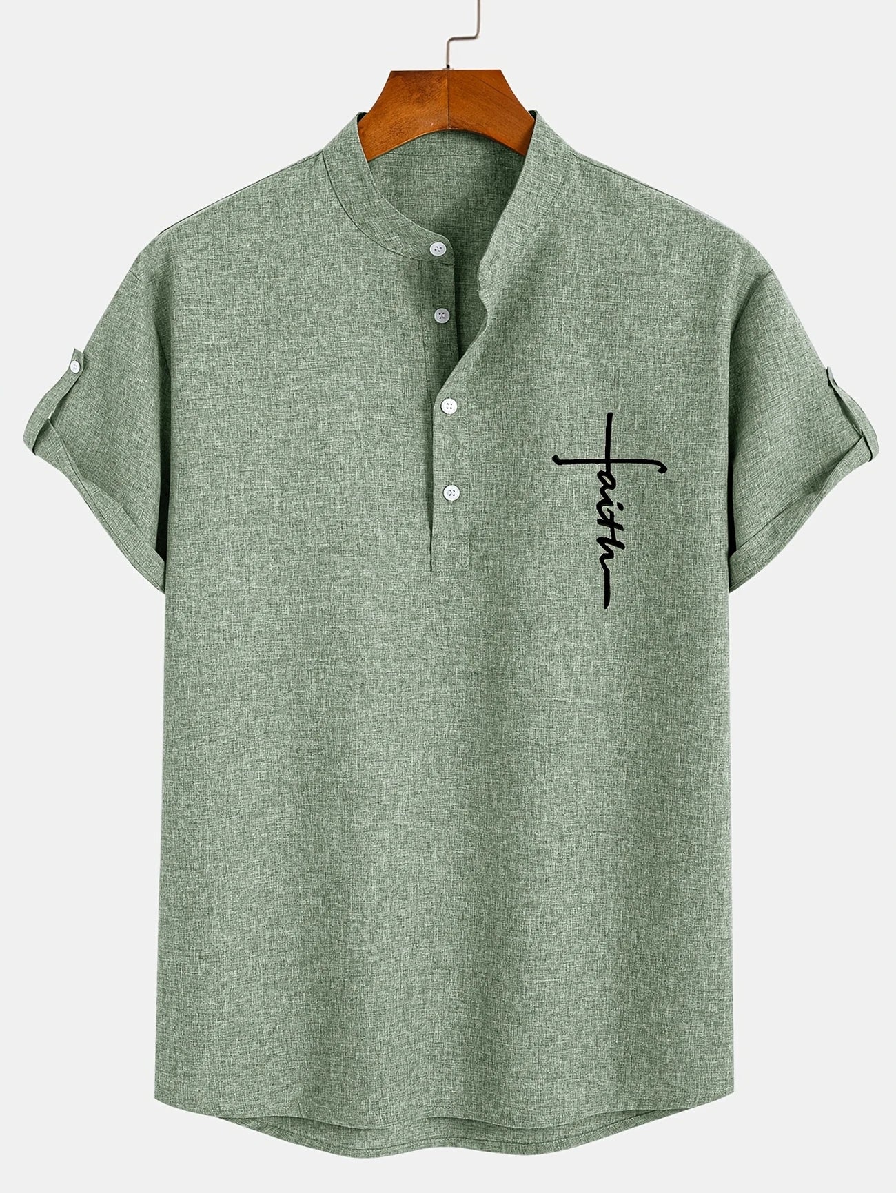 Men’s Kurzarm Stehkragenhemd | Elegant & Leicht