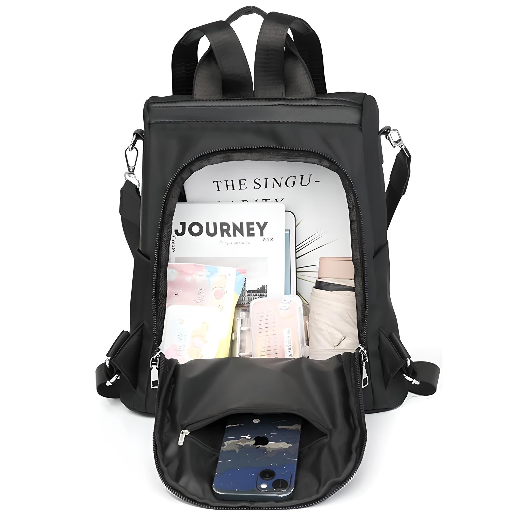 Versa – Damenrucksack mit verstellbaren und abnehmbaren Trägern