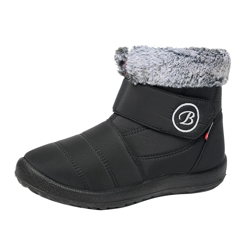 Damen Schneestiefel – Winterschuhe mit Fellfutter – Warme Schlupfstiefel für Frauen – Wasserdichte Stiefeletten – Bequeme Outdoor Rutschfeste Schuhe