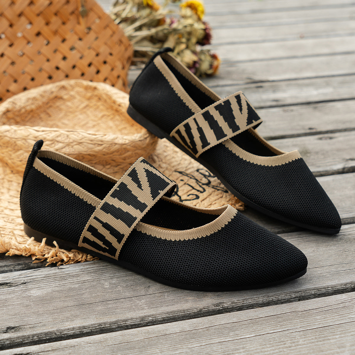 Clarise | Handgefertigte Ballerinas Aus Strick