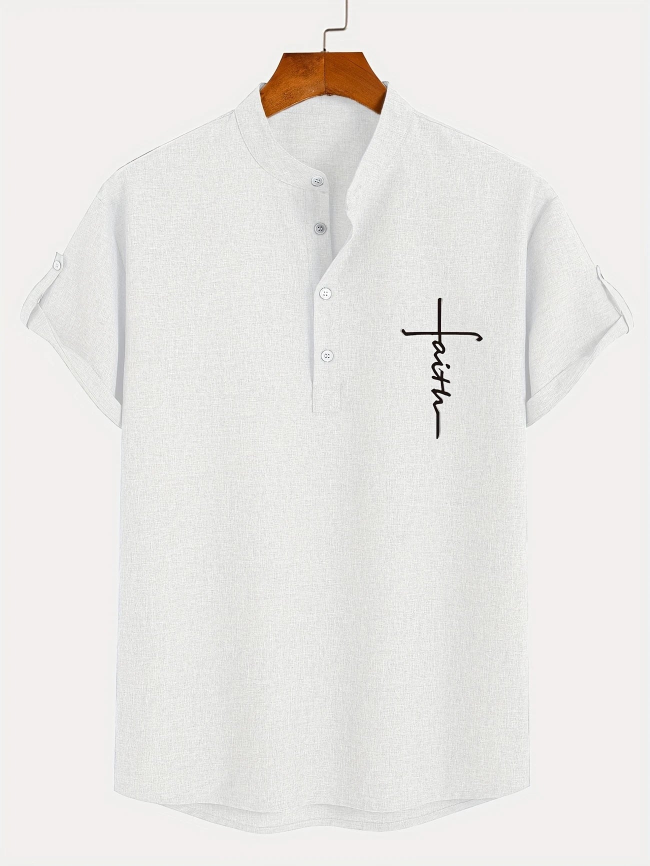 Men’s Kurzarm Stehkragenhemd | Elegant & Leicht