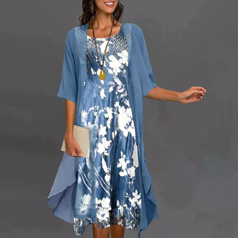 Fiorella | Elegantes Blumenkleid mit Blazer