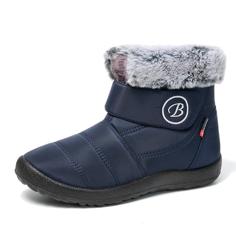 Damen Schneestiefel – Winterschuhe mit Fellfutter – Warme Schlupfstiefel für Frauen – Wasserdichte Stiefeletten – Bequeme Outdoor Rutschfeste Schuhe
