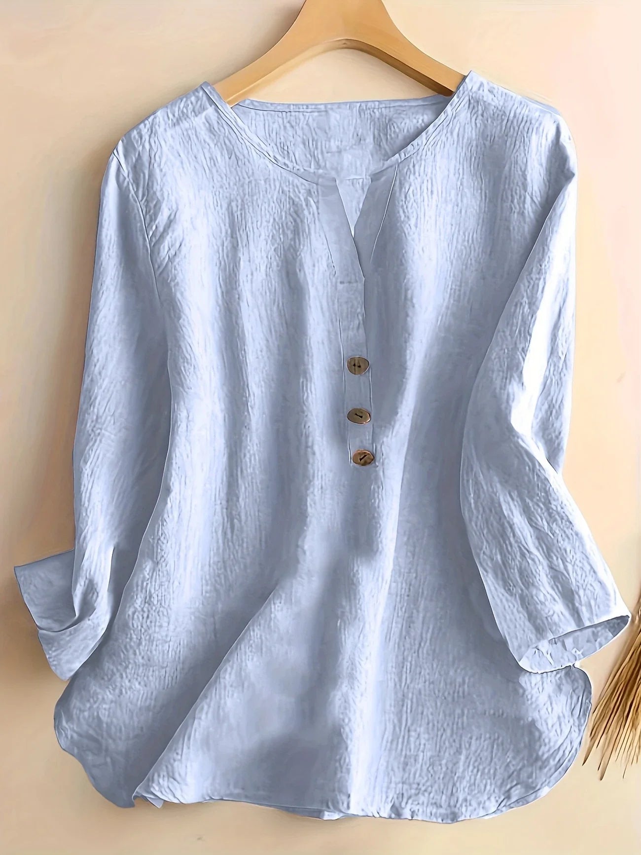 Women’s Lässige Elegante Bluse | Baumwoll-Leinen