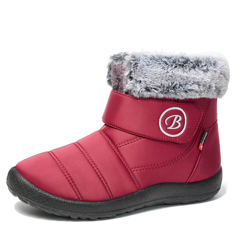 Damen Schneestiefel – Winterschuhe mit Fellfutter – Warme Schlupfstiefel für Frauen – Wasserdichte Stiefeletten – Bequeme Outdoor Rutschfeste Schuhe
