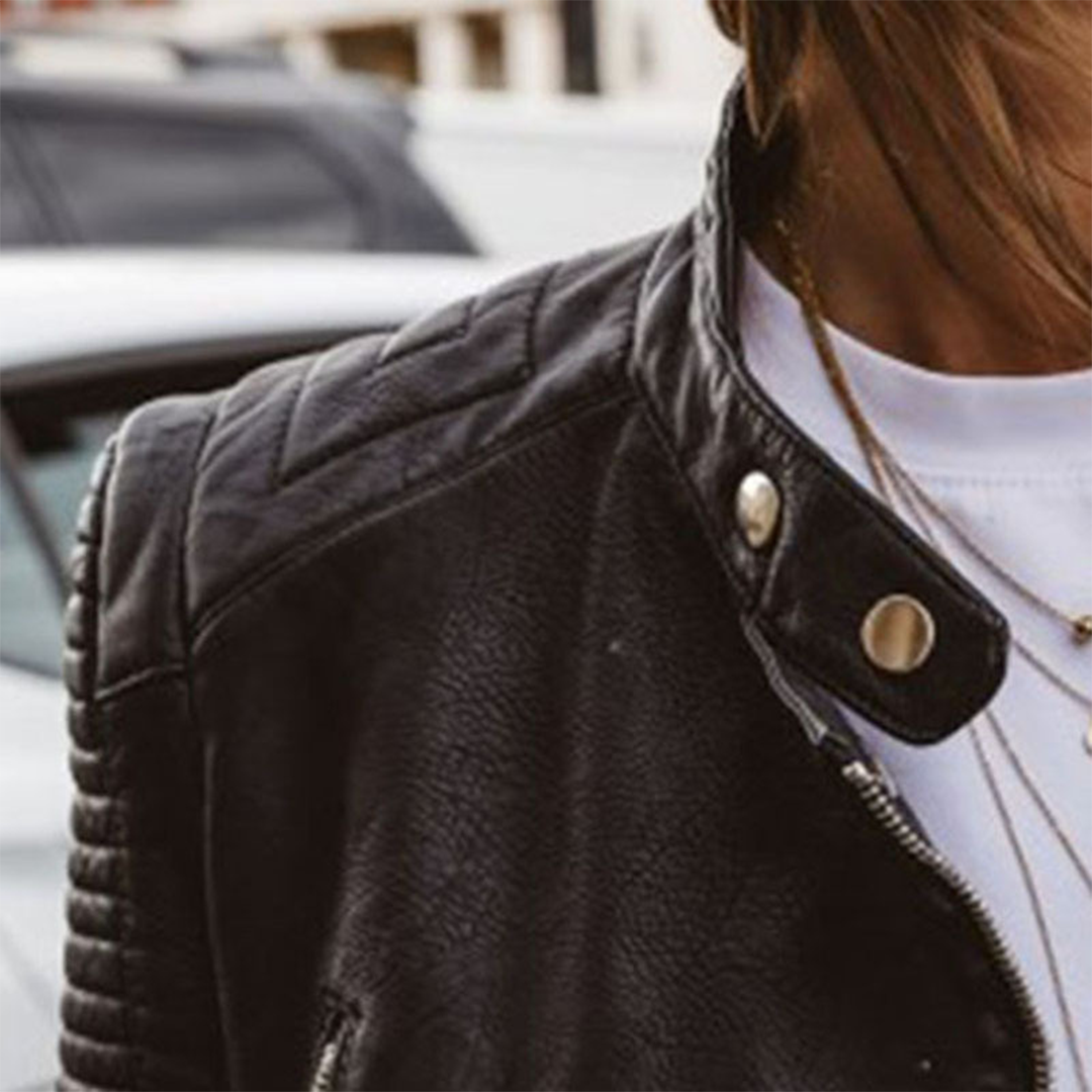 Damen Elegante Lederjacke | Zeitlos Ikonisch