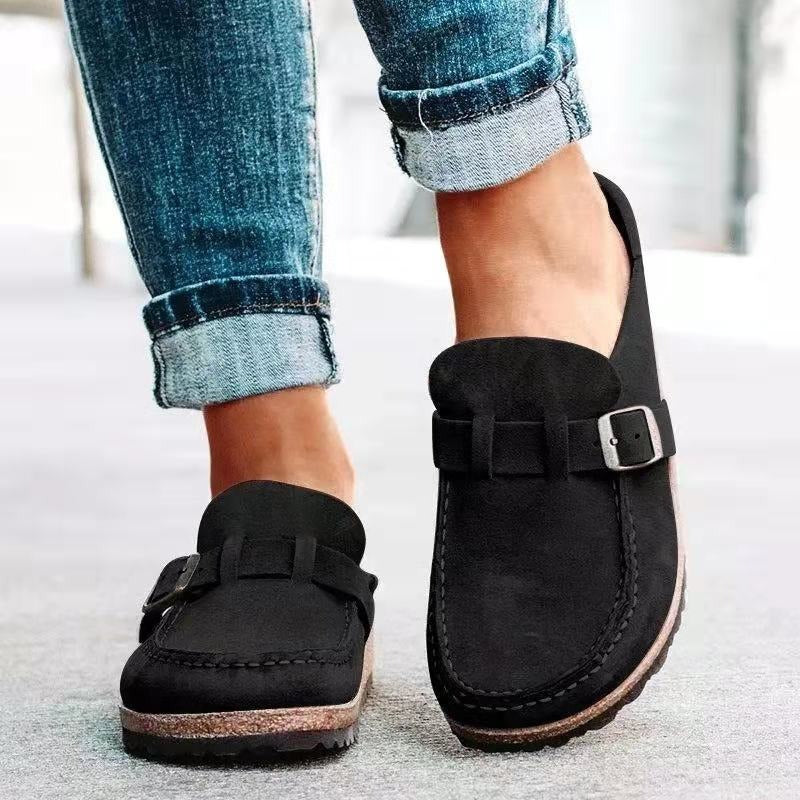 Shaira Mules | Wildleder-Optik Mit Schnalle