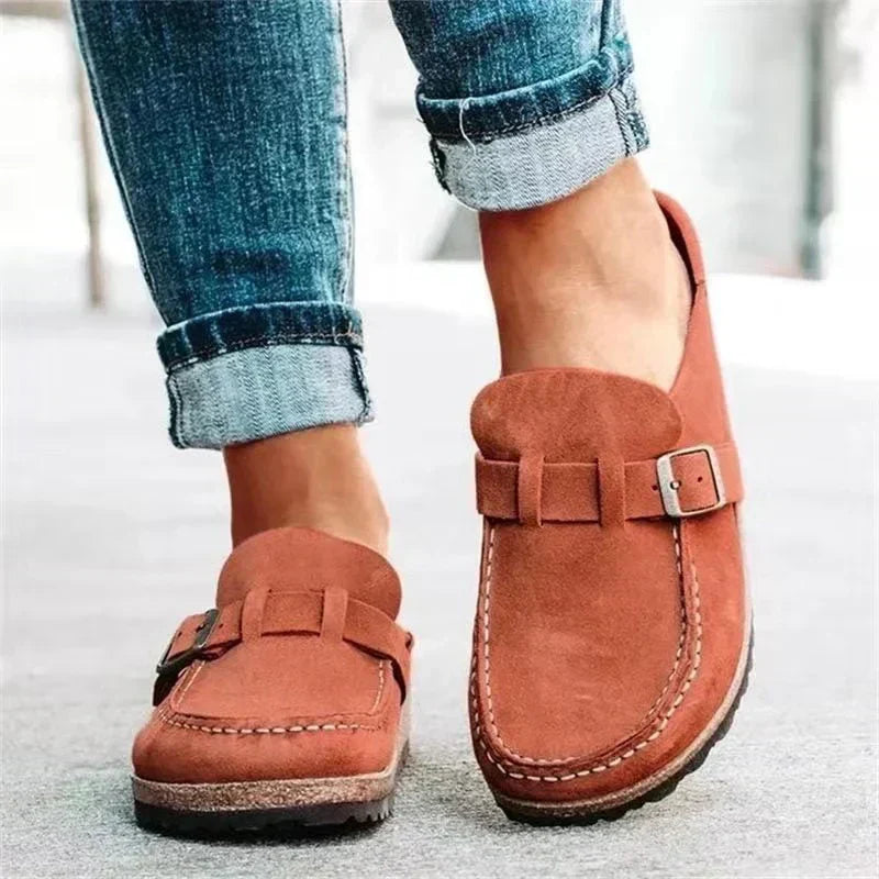 Shaira Mules | Wildleder-Optik Mit Schnalle