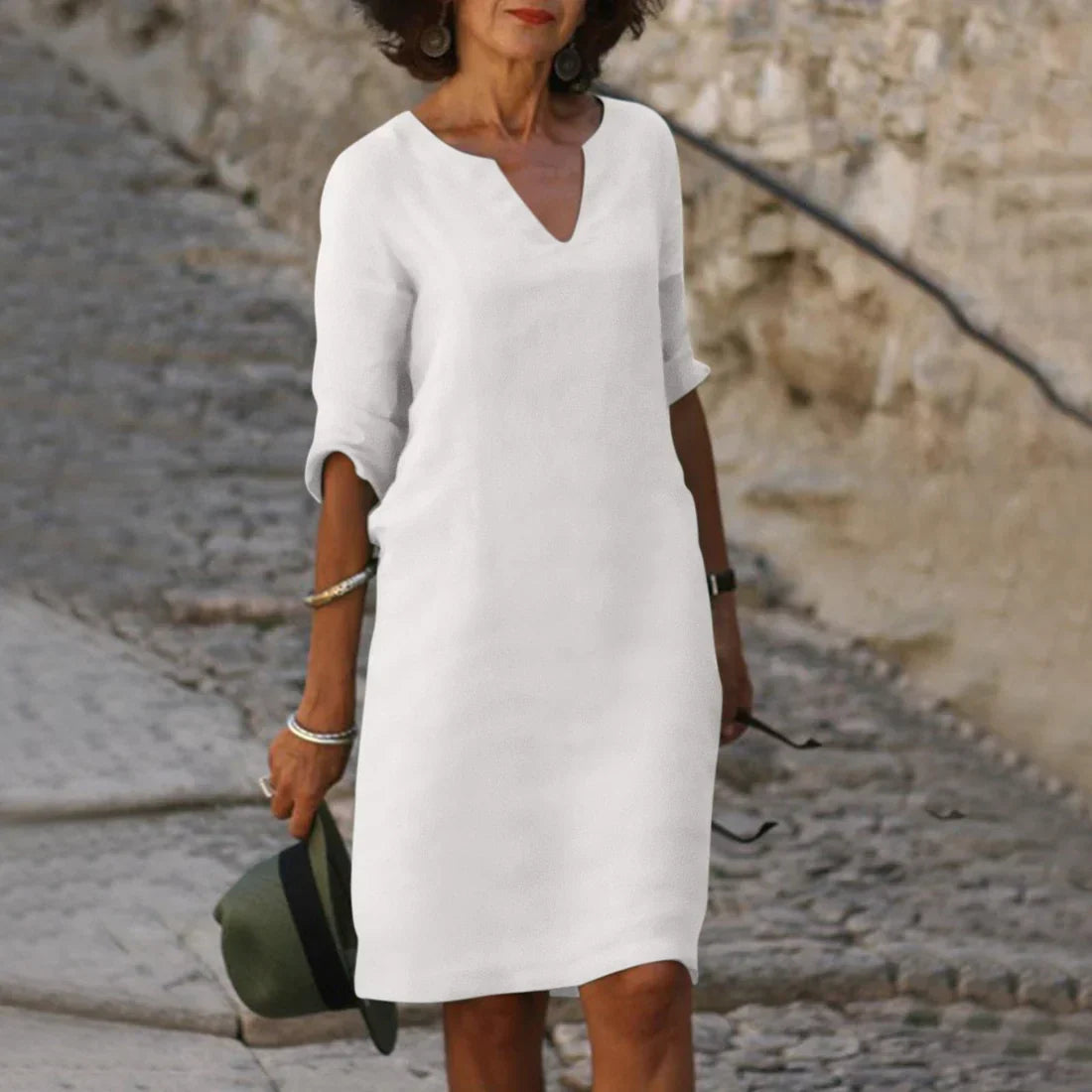 Louise | Feminines Minikleid Mit V-Ausschnitt