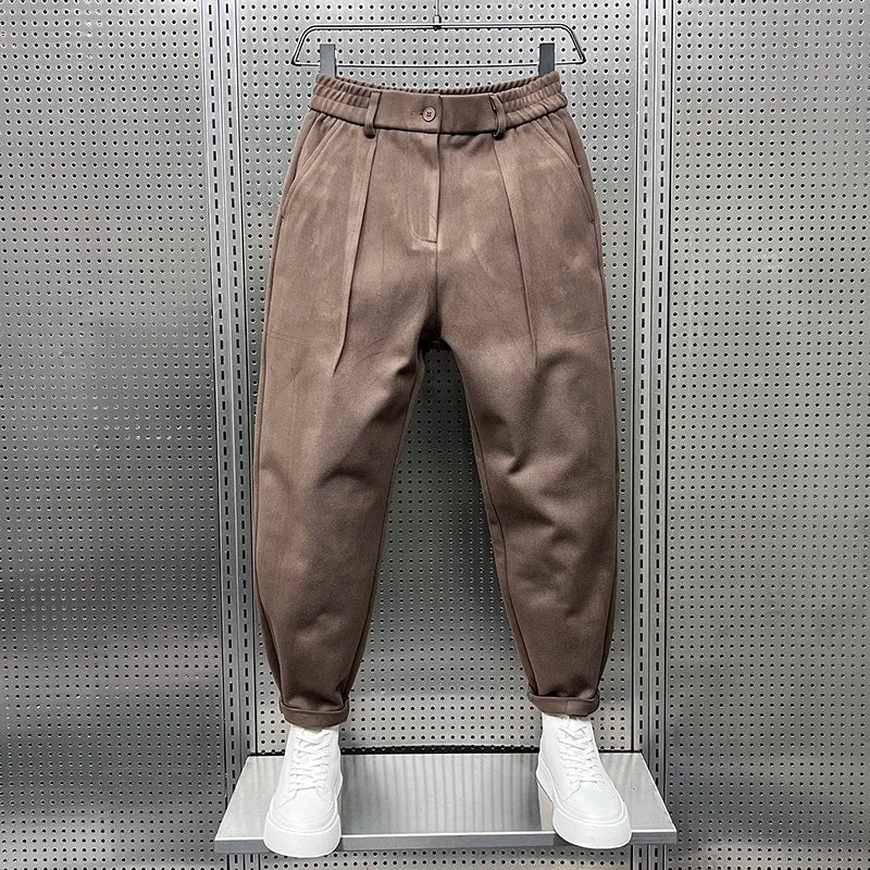 Herren Elegante Melierte Hose | Modern