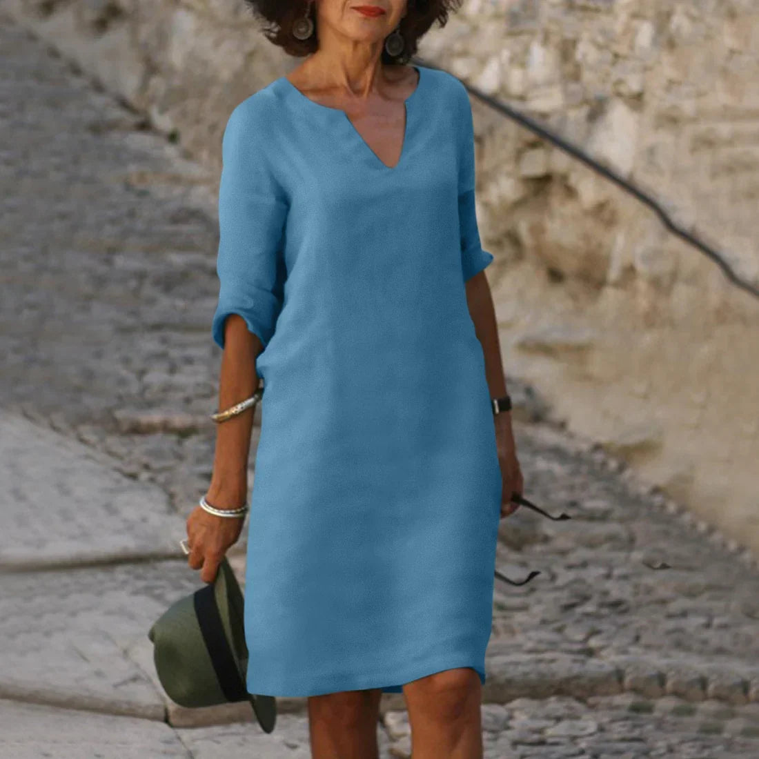 Louise | Feminines Minikleid Mit V-Ausschnitt