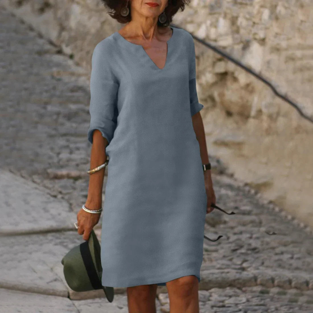 Louise | Feminines Minikleid Mit V-Ausschnitt