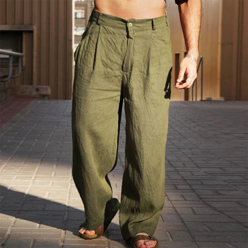 Männer Weite Leinenhose | Sommer Komfor
