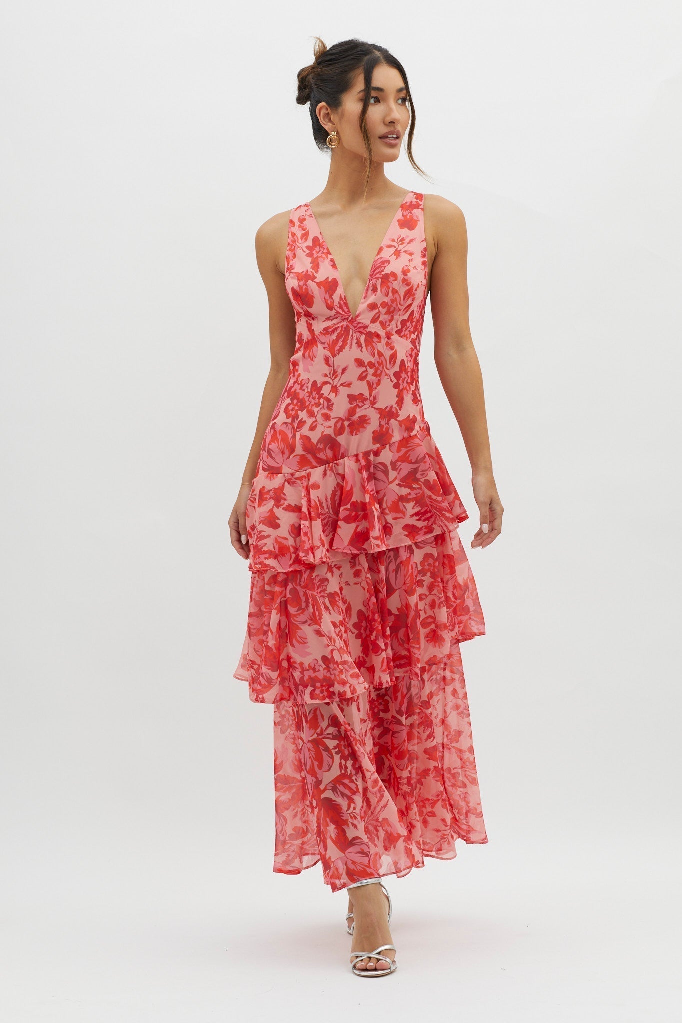 Damen Rüschen Sommerkleid | Midi