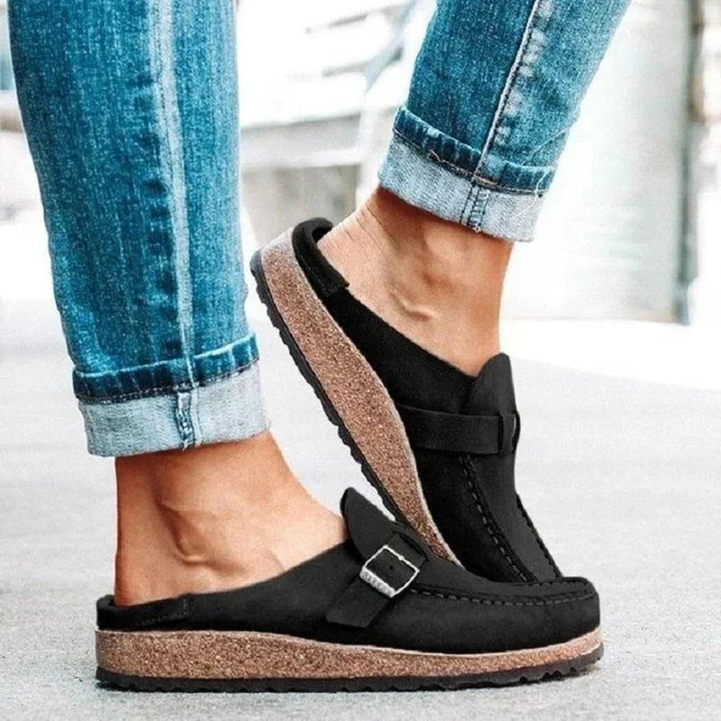 Shaira Mules | Wildleder-Optik Mit Schnalle