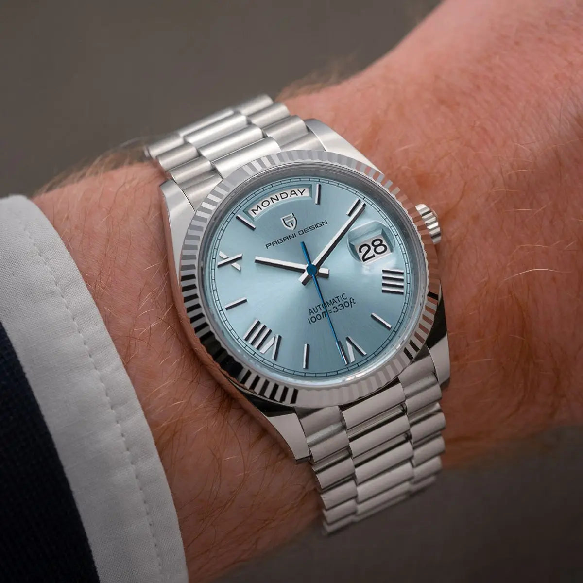 Herren Elegante Edelstahl Automatikuhr | Klassisch