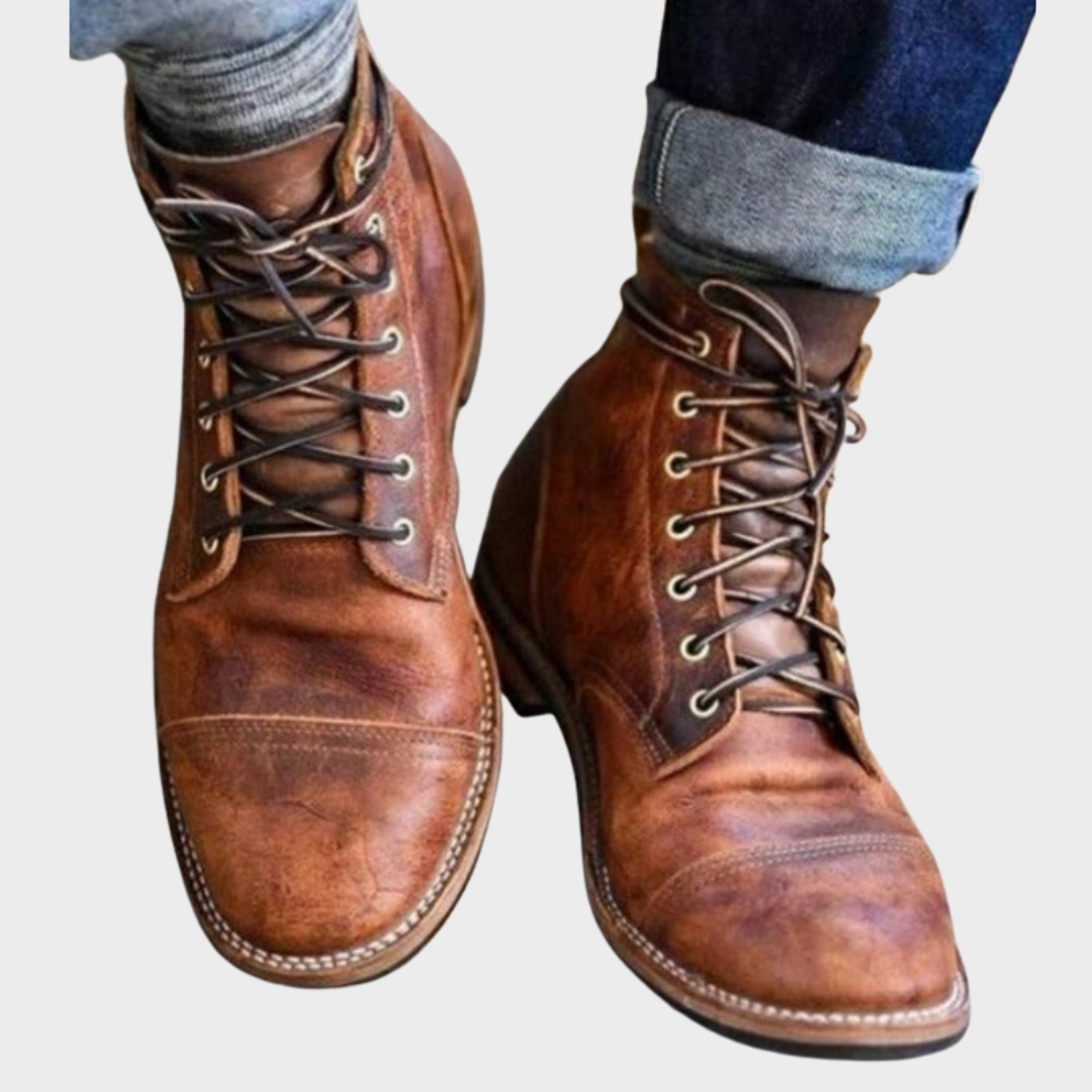 Men’s Elegante Kunstläder Stiefeletten | Warm