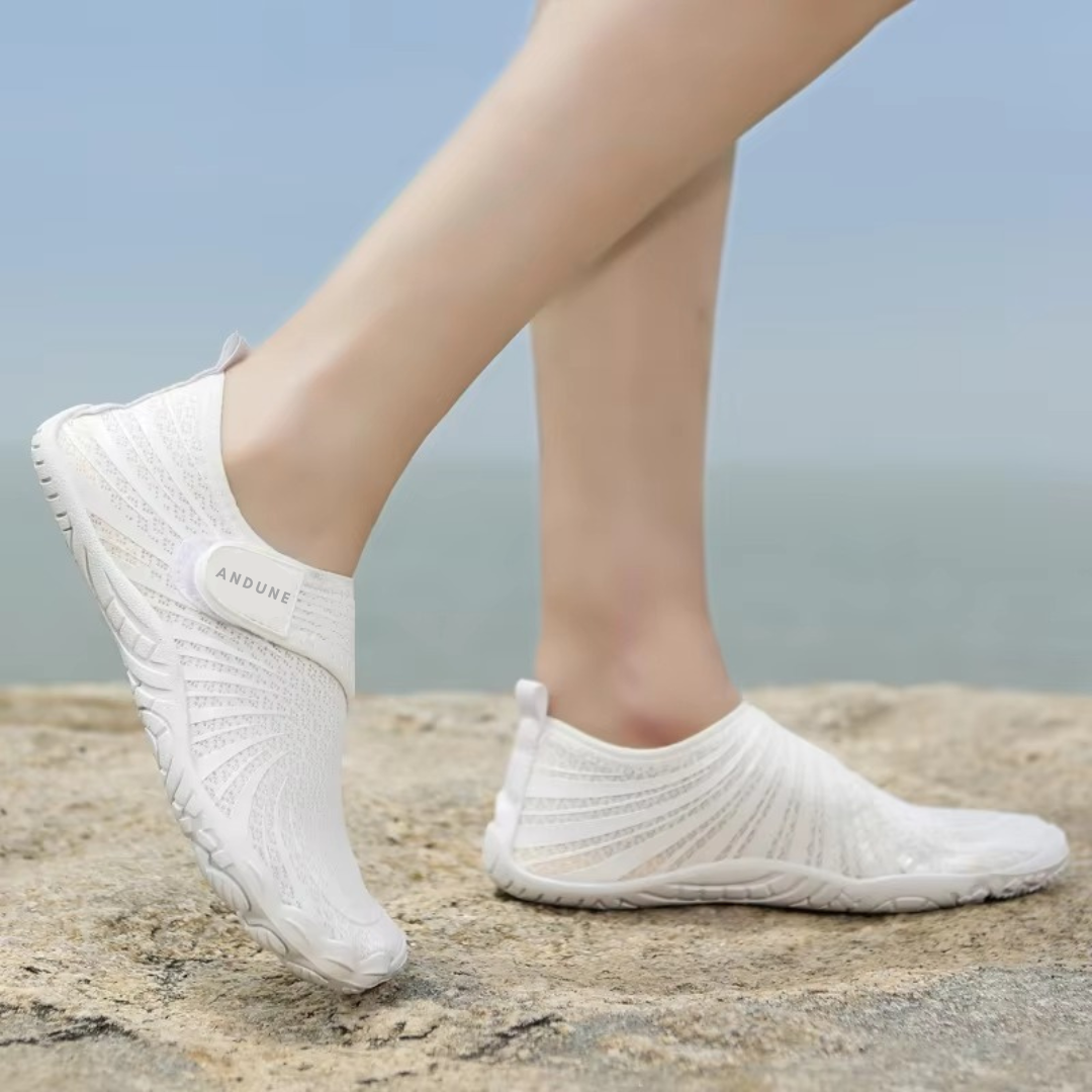 Barfuß-Minimalist-Kreuz für Damen | Ultraleichte weiße Schrauben