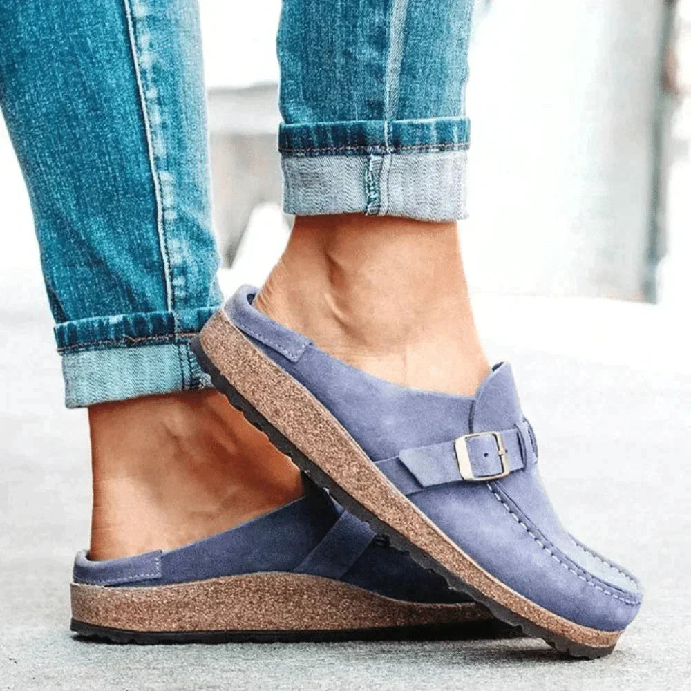 Shaira Mules | Wildleder-Optik Mit Schnalle