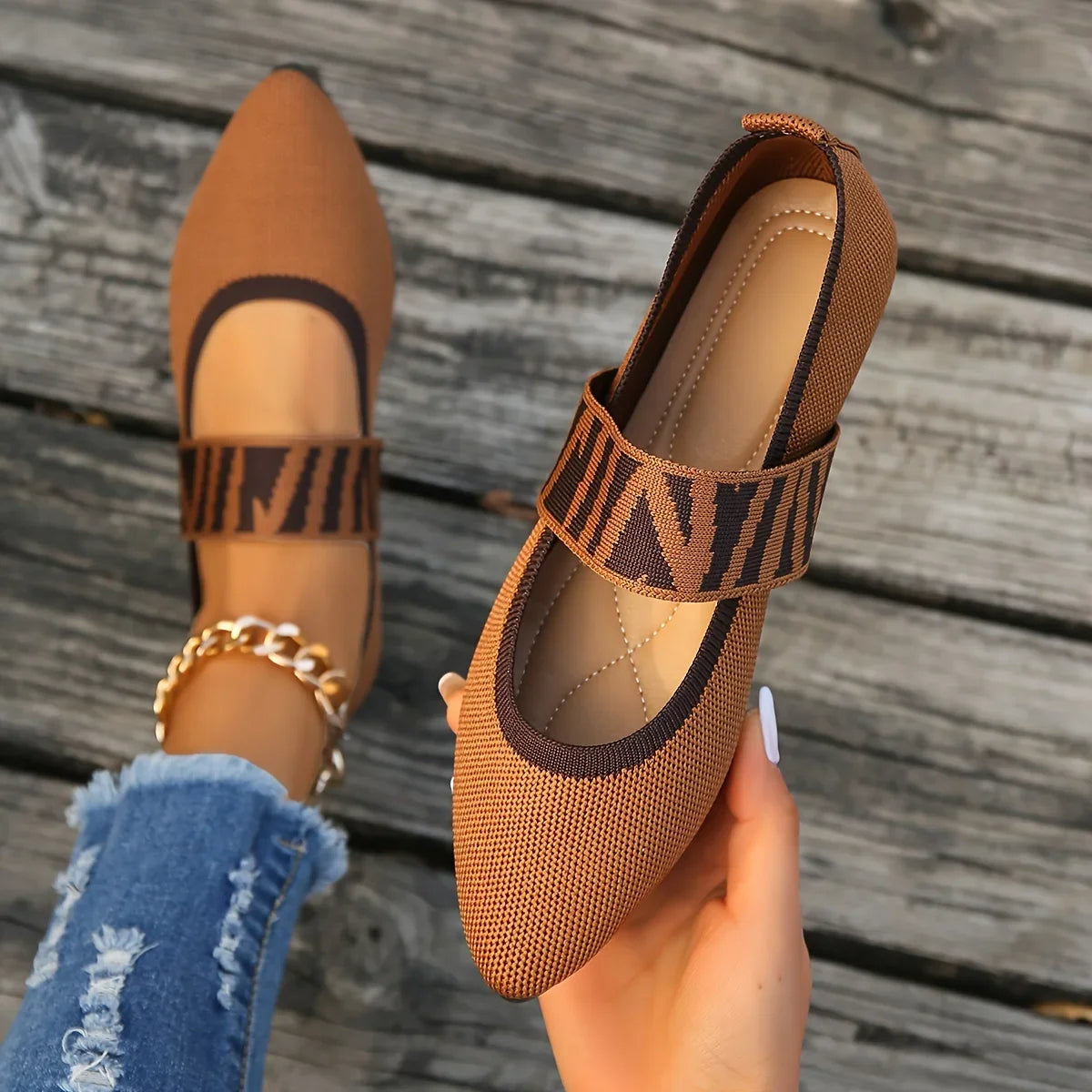 Clarise | Handgefertigte Ballerinas Aus Strick