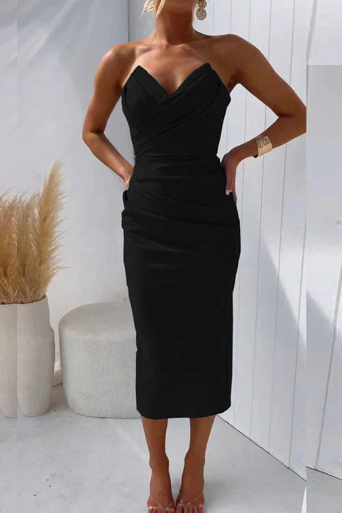 Damen Elegantes Sexy Kleid | Ärmellos