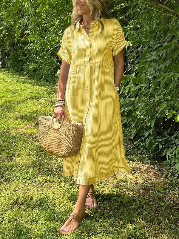 Damen Elegantes Sommer Kleid | Midi