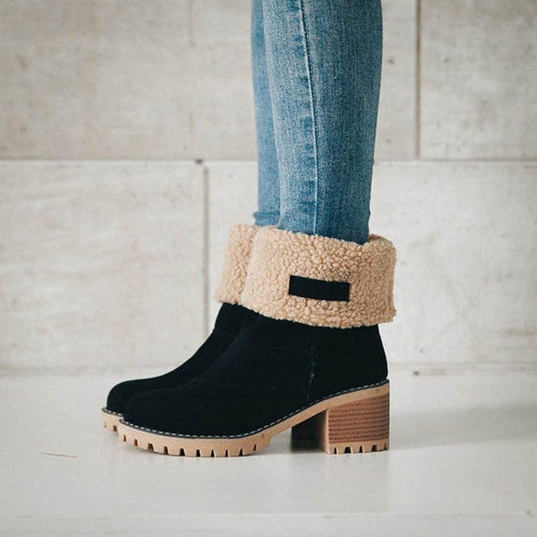 Nikki | Warme Leder-Schneestiefel