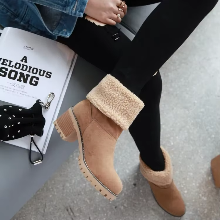 Nikki | Warme Leder-Schneestiefel