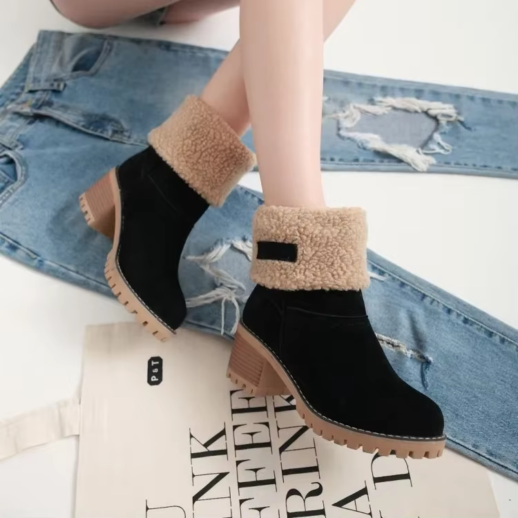 Nikki | Warme Leder-Schneestiefel