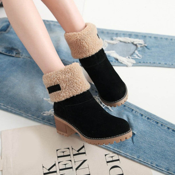 Nikki | Warme Leder-Schneestiefel