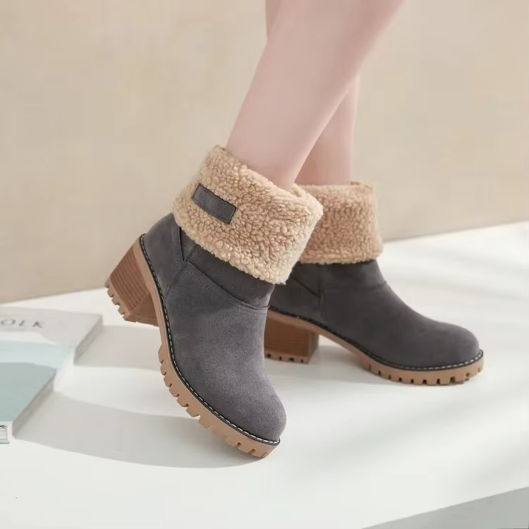 Nikki | Warme Leder-Schneestiefel