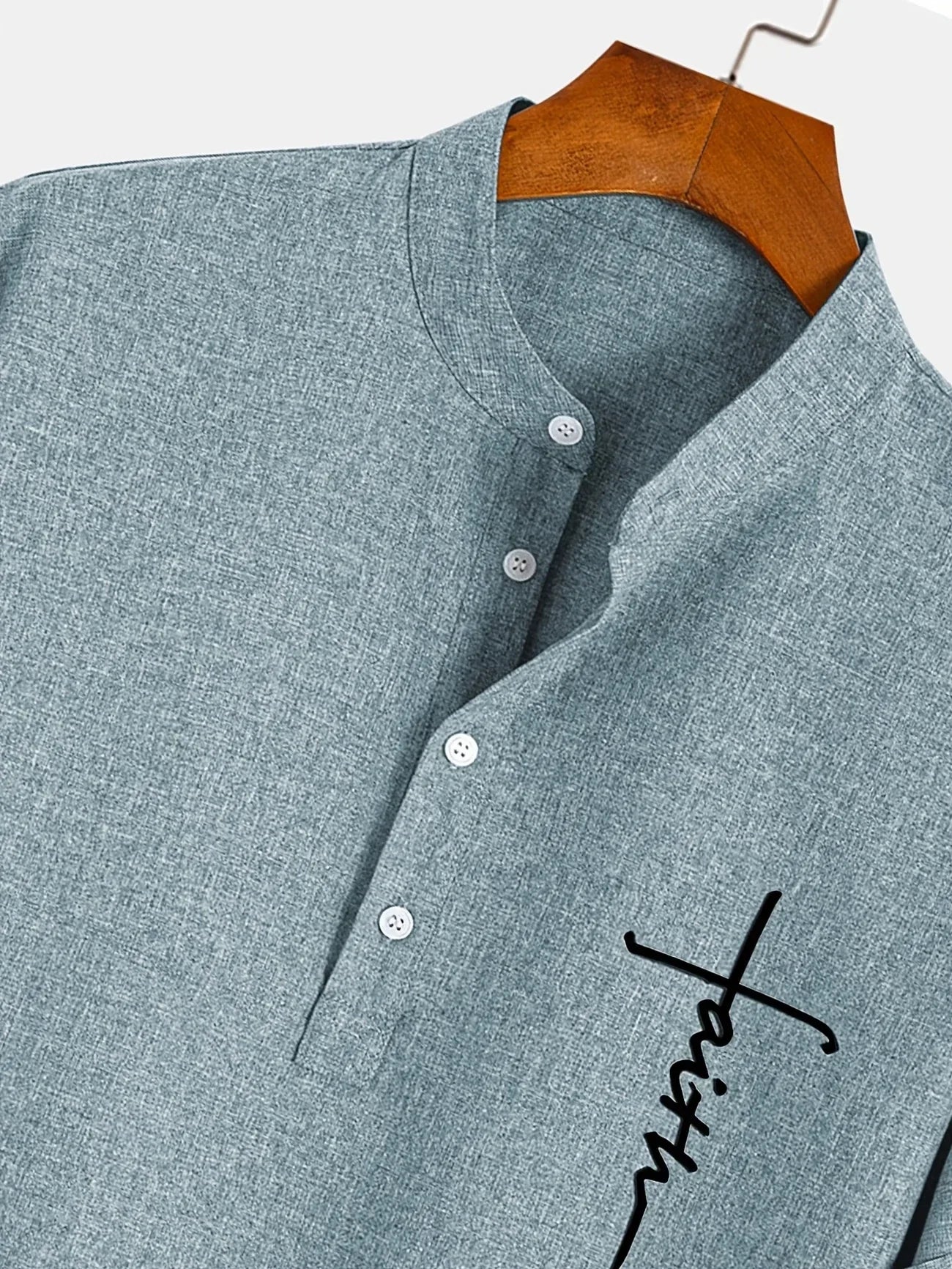 Men’s Kurzarm Stehkragenhemd | Elegant & Leicht
