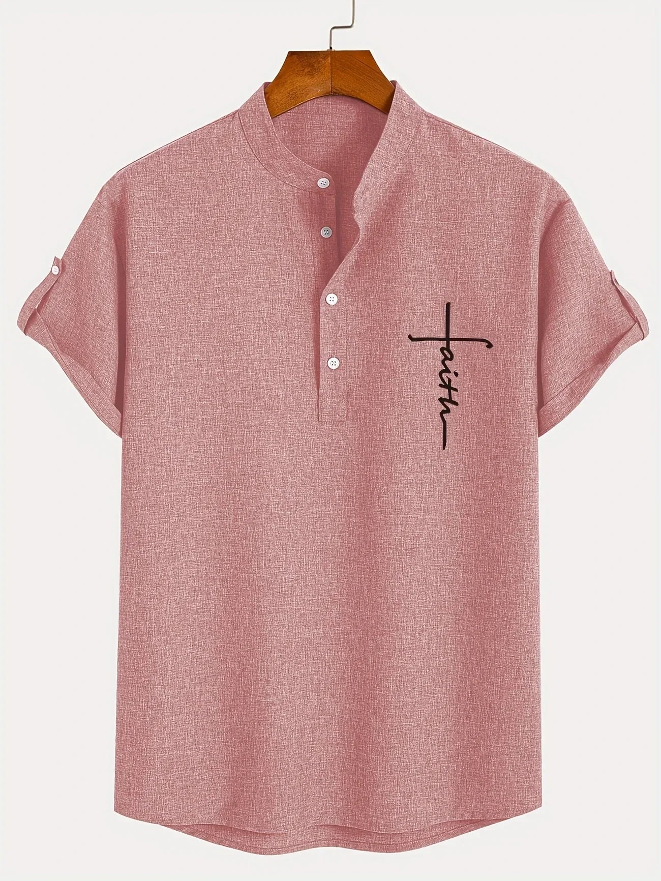 Men’s Kurzarm Stehkragenhemd | Elegant & Leicht