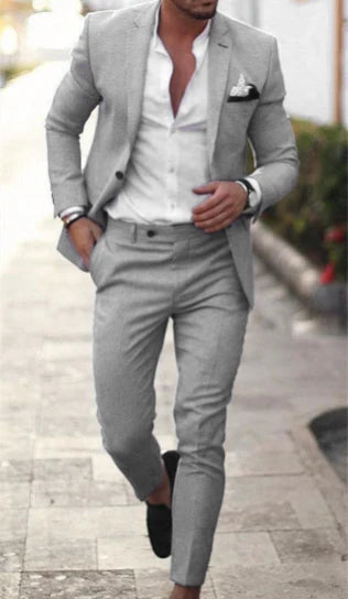 Herren Eleganter Sommer Hochzeit Anzug | 2-Teilig