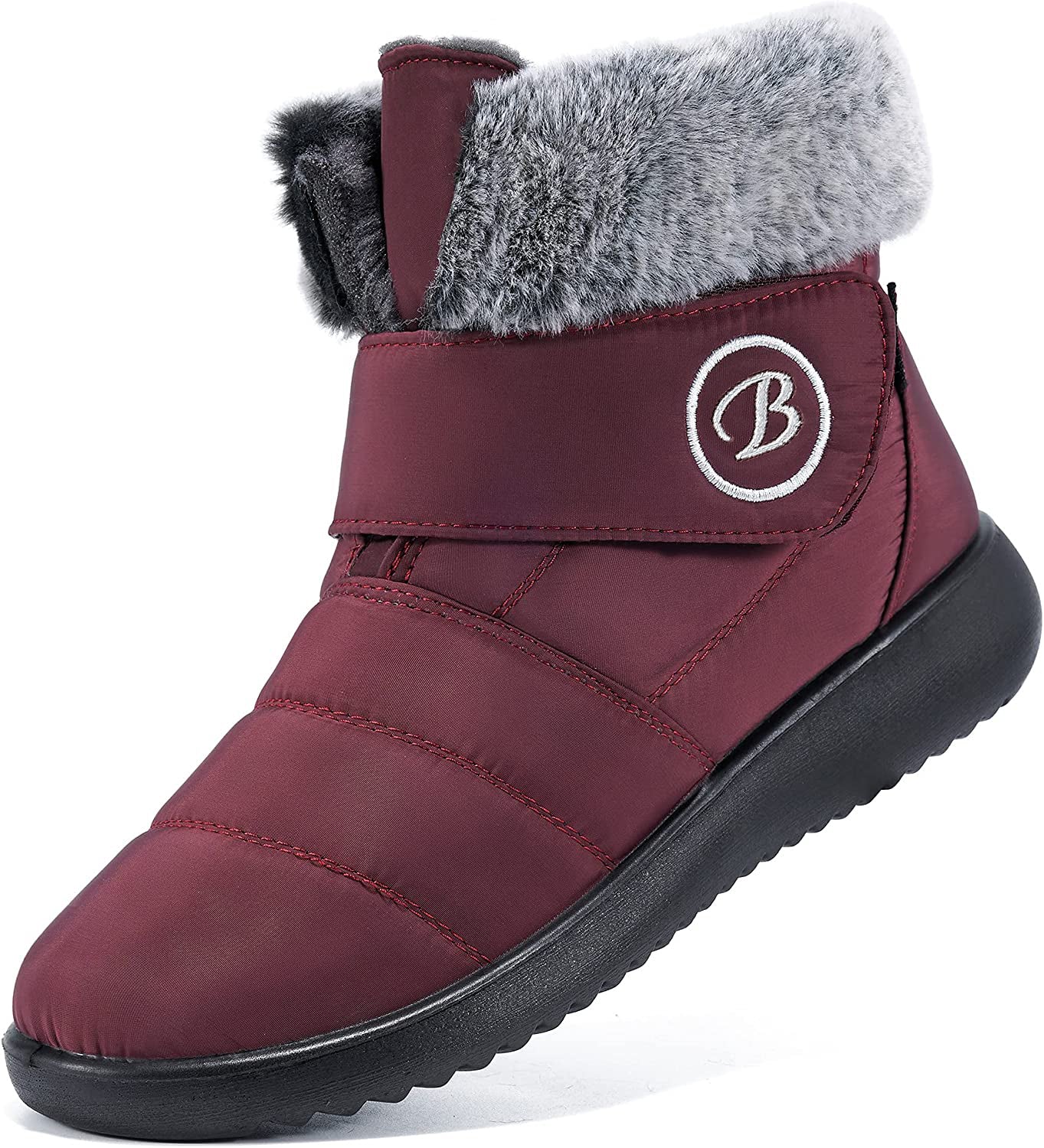 Damen Schneestiefel – Winterschuhe mit Fellfutter – Warme Schlupfstiefel für Frauen – Wasserdichte Stiefeletten – Bequeme Outdoor Rutschfeste Schuhe