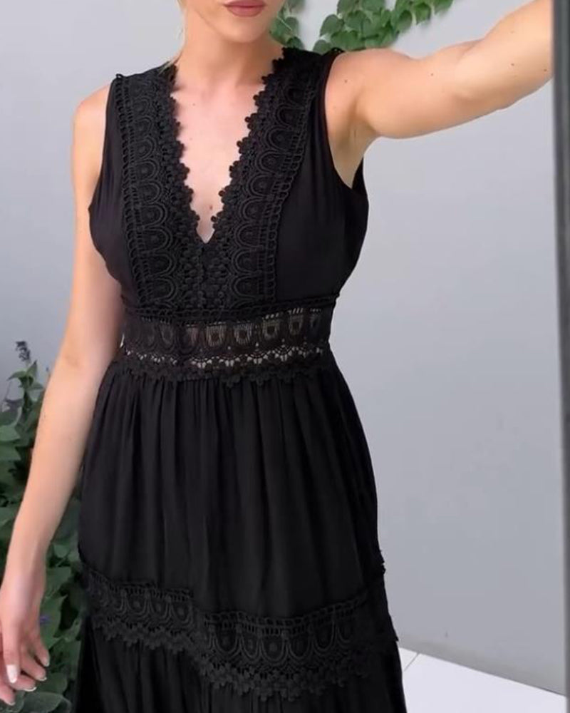 Nimfa | Boho-Midikleid Mit Häkelspitze Für Sommerliche Eleganz