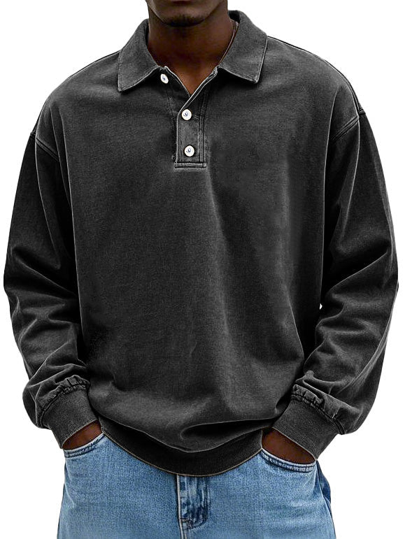 Herren Lässiges Elegantes Langarm-Polo | Vielseitig