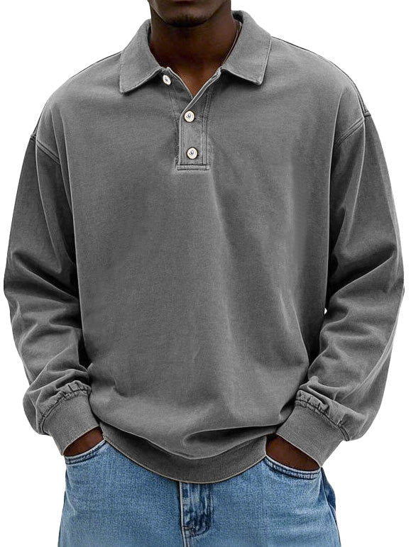 Herren Lässiges Elegantes Langarm-Polo | Vielseitig