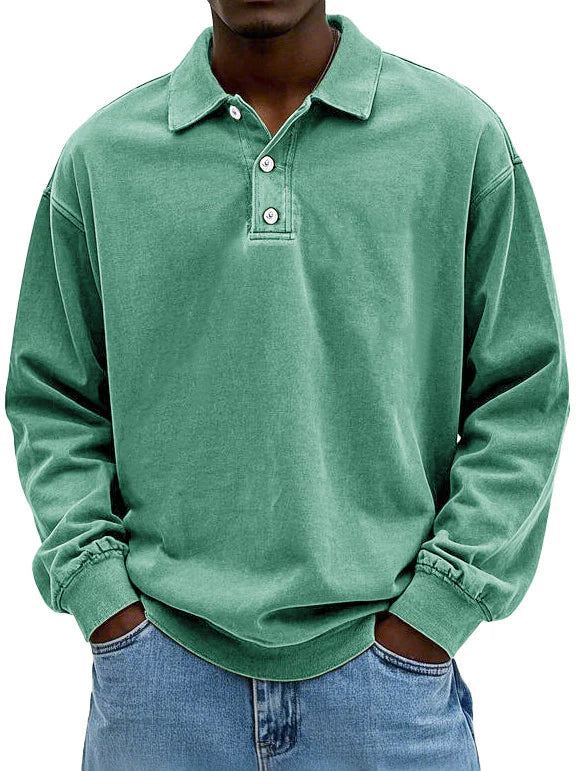 Herren Lässiges Elegantes Langarm-Polo | Vielseitig