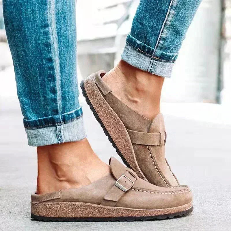 Shaira Mules | Wildleder-Optik Mit Schnalle