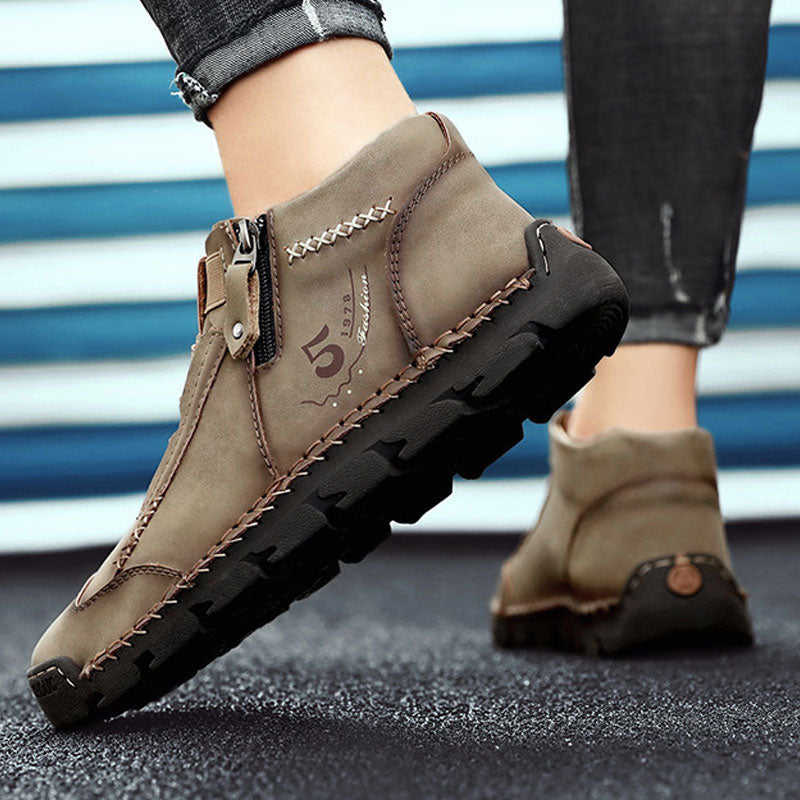 Chaussures Décontractées À La Mode En Cuir Véritable Pour Hommes