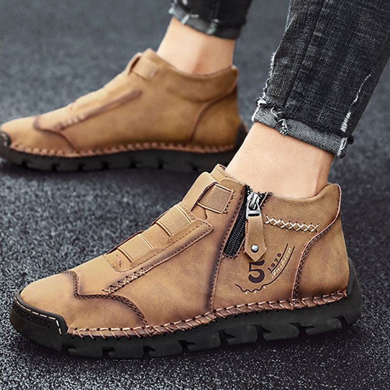 Chaussures Décontractées À La Mode En Cuir Véritable Pour Hommes